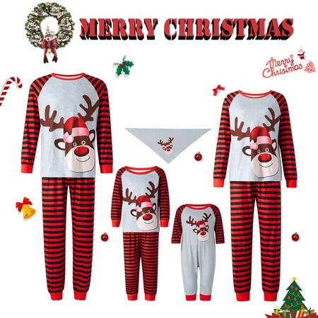 Christmas Family Matching Pajamas Set Elk Tops+Striped Pants Xmas Holiday Loungewear Sleepwear Jammies Pjs for Family
Christmas Family Matching Pajamas Set Elk Tops+Striped Pants Xmas Holiday Loungewear Sleepwear Jammies Pjs for Family