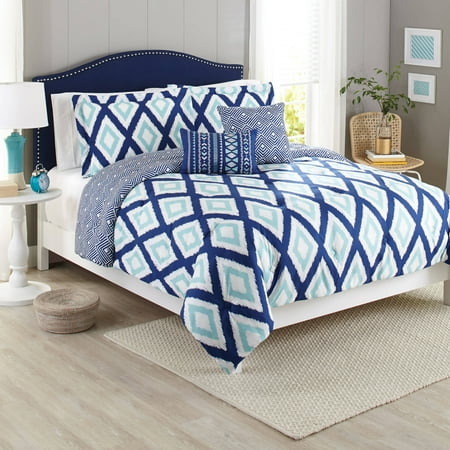 Better Homes and Gardens 5-Piece Bedding Comforter Set, Diamond Ikat