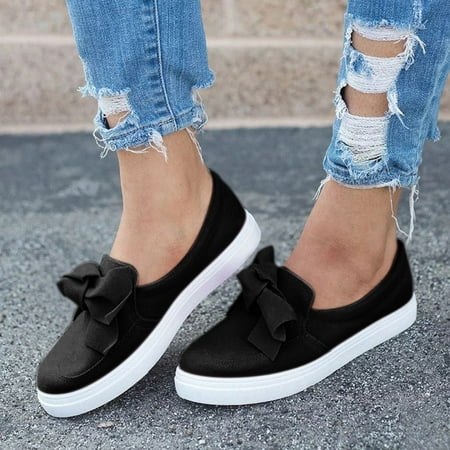 ERTUTUYI Womens Ladies Flat Solid Kotbow Canvas Casual Shoes Fashion Slip On Shoes Black 40
ERTUTUYI Womens Ladies Flat Solid Kotbow Canvas Casual Shoes Fashion Slip On Shoes Black 40
