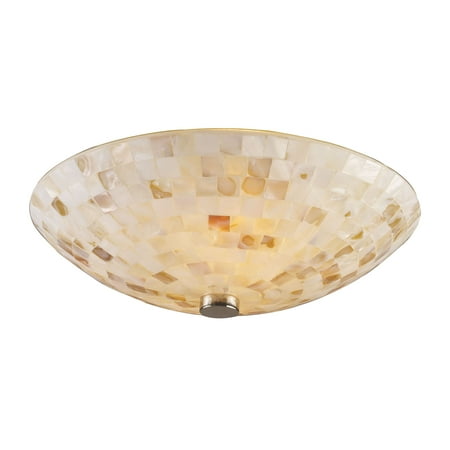 Elk Home Capri 12 Wide 2-Light Semi Flush Mount - Satin Nickel