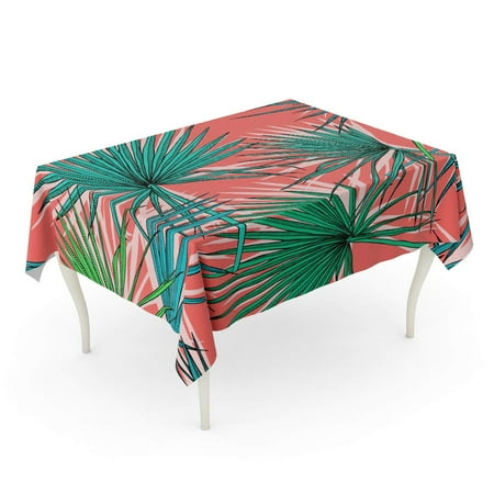 KDAGR Leaf of Green Fan Palm Leaves on Coral Tropical Tablecloth Table Desk Cover Home Party Decor 60x120 inch
KDAGR Leaf of Green Fan Palm Leaves on Coral Tropical Tablecloth Table Desk Cover Home Party Decor 60x120 inch