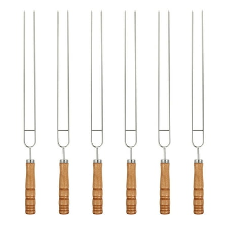 HOMEMAXS 6pcs 2-Prong Barbecue Skewers Roasting Stick Stainless Steel Fork Holder Outdoor BBQ Tools with Wooden Handle for Kitchen Barbecue Camping Picnic
HOMEMAXS 6pcs 2-Prong Barbecue Skewers Roasting Stick Stainless Steel Fork Holder Outdoor BBQ Tools with Wooden Handle for Kitchen Barbecue Camping Picnic