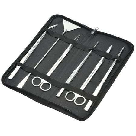 Uxcell 6 in 1 Stainless Steel Brushed Tweezers Scissor Spatula Tools Kits with Case
Uxcell 6 in 1 Stainless Steel Brushed Tweezers Scissor Spatula Tools Kits with Case