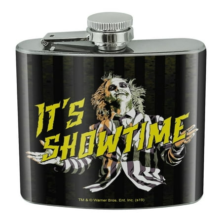 Beetlejuice It s Showtime Stainless Steel 5oz Hip Drink Kidney Flask
Beetlejuice It s Showtime Stainless Steel 5oz Hip Drink Kidney Flask
