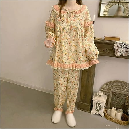 QWZNDZG Women s Pajamas Spring Autumn Long-Sleeved Style Suit Ladies Home Suits Sleepwear Cotton (Color : A Size : Large Code)
QWZNDZG Women s Pajamas Spring Autumn Long-Sleeved Style Suit Ladies Home Suits Sleepwear Cotton (Color : A Size : Large Code)