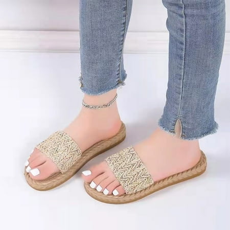 Christmas Fashion Spring And Summer Women Slippers Women Ethnic Style Woven Flat Casual Round Toe Beach Shoes
Christmas Fashion Spring And Summer Women Slippers Women Ethnic Style Woven Flat Casual Round Toe Beach Shoes