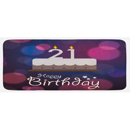 21st Birthday Kitchen Mat Happy Birthday Words with Stars on Abstract Tones of Pink Inspired Image Plush Decorative Kitchen Mat with Non Slip Backing 47 X 19 Eggplant Purple by Ambesonne
21st Birthday Kitchen Mat Happy Birthday Words with Stars on Abstract Tones of Pink Inspired Image Plush Decorative Kitchen Mat with Non Slip Backing 47 X 19 Eggplant Purple by Ambesonne