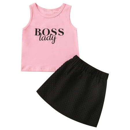 Woshilaocai Toddler Baby Girl Sleeveless Letter Print O-Neck Vest Plain Convex Pattern Short Skirt Summer Outfits
Woshilaocai Toddler Baby Girl Sleeveless Letter Print O-Neck Vest Plain Convex Pattern Short Skirt Summer Outfits