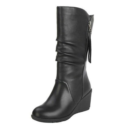 Mackneog Women Keep Warm Wedges Artificial Zipper Mid Calf Boots Round Toe Shoes Gift on Clearance
Mackneog Women Keep Warm Wedges Artificial Zipper Mid Calf Boots Round Toe Shoes Gift on Clearance