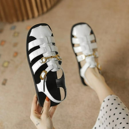 Ladies Closed Toe Summer Flat Sandals Low Heel Outdoor Sandals Women Gladiator Sandals Square Summer Shoes
Ladies Closed Toe Summer Flat Sandals Low Heel Outdoor Sandals Women Gladiator Sandals Square Summer Shoes