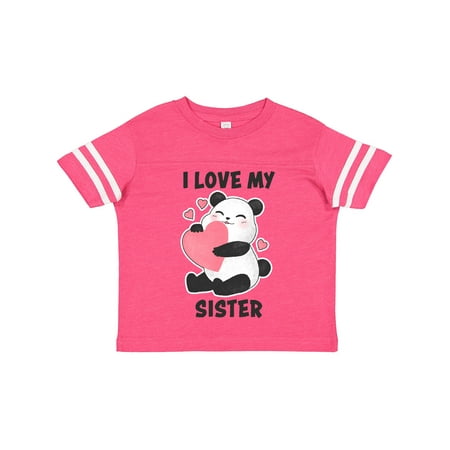 Inktastic I Love My Sister with Panda Illustration Gift Toddler Boy or Toddler Girl T-Shirt