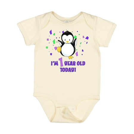 Inktastic I m 1 Year Old Today!-First Birthday Baby Penguin Gift Baby Boy or Baby Girl Bodysuit
Inktastic I m 1 Year Old Today!-First Birthday Baby Penguin Gift Baby Boy or Baby Girl Bodysuit