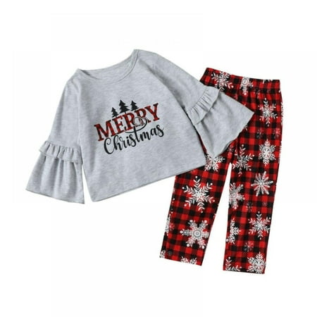 SYNPOS 1-5T Baby Girls Christmas Outfit Infant Toddlers Girl Long Sleeve Letter Print Sweatshirt Plaid Pants Clothes Set
SYNPOS 1-5T Baby Girls Christmas Outfit Infant Toddlers Girl Long Sleeve Letter Print Sweatshirt Plaid Pants Clothes Set