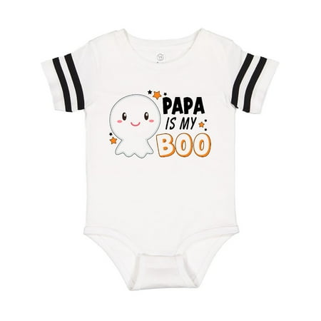 Inktastic Papa is my Boo with Cute Ghost Gift Baby Boy or Baby Girl Bodysuit