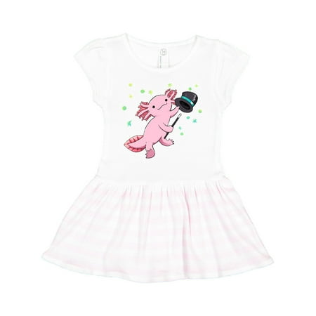 Inktastic Cute Dancing Axolotl with top hat and cane Gift Toddler Girl Dress
Inktastic Cute Dancing Axolotl with top hat and cane Gift Toddler Girl Dress