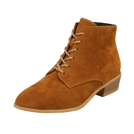 Mackneog Ladies Solid Suede Front Lace Up Boots Side Zipper Chunky Heel Short Boots Gift on Clearance
Mackneog Ladies Solid Suede Front Lace Up Boots Side Zipper Chunky Heel Short Boots Gift on Clearance