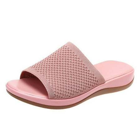 Womens Slip On Flat Sandals Solid Color Lightweight Woven Platform Slippers for Beach Travel & Indoor 41 Pink
Womens Slip On Flat Sandals Solid Color Lightweight Woven Platform Slippers for Beach Travel & Indoor 41 Pink