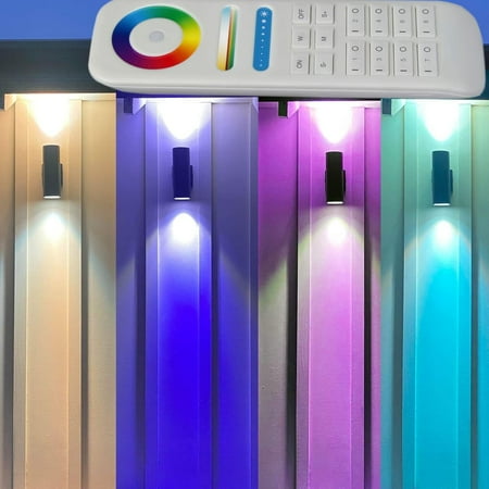RF Remote Control RGB Colour Changing Lighting LED Double Up and Down Outdoor Wall Light White Temperature 2700k- 6500k RGB+CCT Exterior Wall Lighting (4 Pack)
RF Remote Control RGB Colour Changing Lighting LED Double Up and Down Outdoor Wall Light White Temperature 2700k- 6500k RGB+CCT Exterior Wall Lighting (4 Pack)