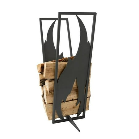 Flame Firewood Rack - Black 31.5 x 10 x 20 in.