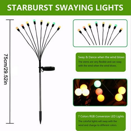 Gerich Solar Powered Firefly Lights Flickering Bulbs Outdoor Garden Patio String Lamp
Gerich Solar Powered Firefly Lights Flickering Bulbs Outdoor Garden Patio String Lamp