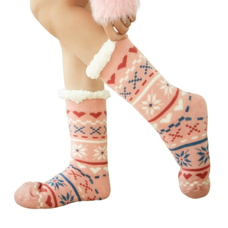 1 Pair Floor Socks Mid-calf Sherpa Lining Stretchy Soft Christmas Reindeer Pattern Feet Protection Non-slip Winter Thermal Women Indoor Home Slipper Sleeping Socks for Home Pink
1 Pair Floor Socks Mid-calf Sherpa Lining Stretchy Soft Christmas Reindeer Pattern Feet Protection Non-slip Winter Thermal Women Indoor Home Slipper Sleeping Socks for Home Pink