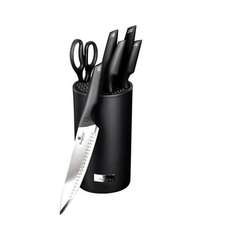 BerlingerHaus 7-Piece Kitchen Knife Set With Stand Stainless Steel Knives Black
BerlingerHaus 7-Piece Kitchen Knife Set With Stand Stainless Steel Knives Black
