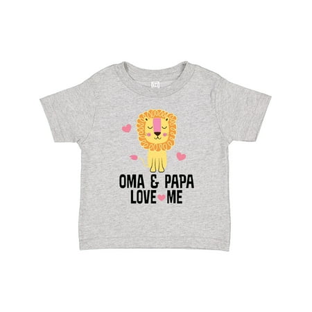 Inktastic Oma and Papa Love Me Lion Gift Toddler Boy or Toddler Girl T-Shirt