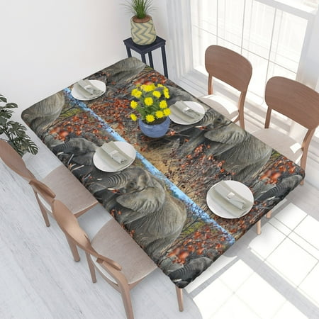 Home Deluxe Tablecloth Elephant Waterproof Elastic Rim Edged Table Cover- For Christmas Parties And Picnics 4ft
Home Deluxe Tablecloth Elephant Waterproof Elastic Rim Edged Table Cover- For Christmas Parties And Picnics 4ft