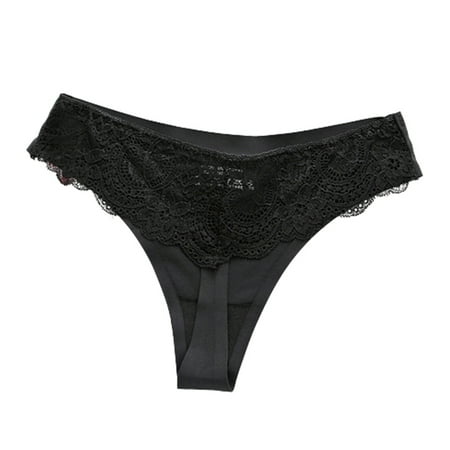 Sexy Lace Thong Embroidery G String Low Waist Breathable Ice Silk Women Panties Black
Sexy Lace Thong Embroidery G String Low Waist Breathable Ice Silk Women Panties Black