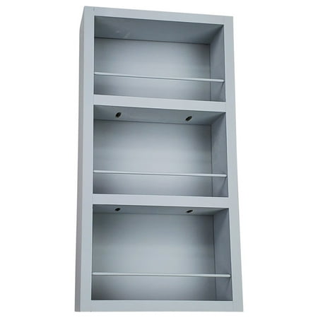 Ceres Primed Gray On the Wall Spice Rack 21 h x 14 w x 3.5 d
