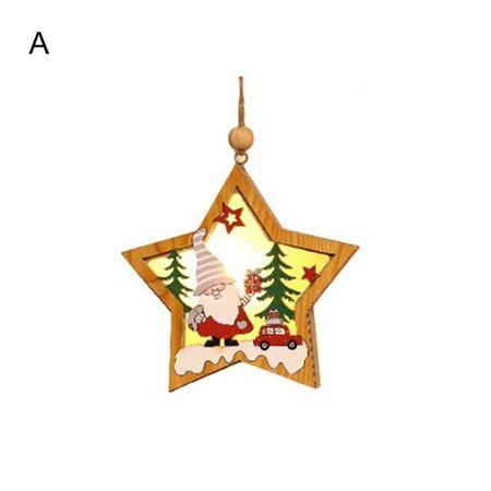 Yesbay Wear-resistant Hanging Ornament Delicate Wood LED Round Five-Pointed Star Luminous Christmas Pendant
Yesbay Wear-resistant Hanging Ornament Delicate Wood LED Round Five-Pointed Star Luminous Christmas Pendant