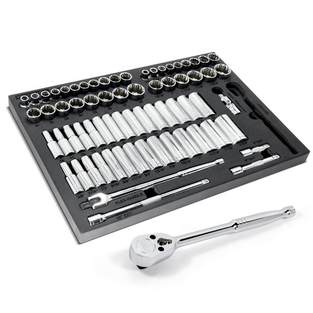 Powerbuilt Pro Tech 69 Piece 1/2-Inch Drive SAE/Metric Master Socket Set