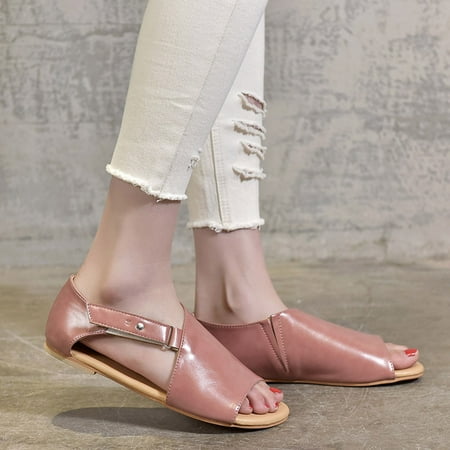 NECHOLOGY Women Flat Sandals Fashion Round Solid Women s Heel Flat Sandals Toe Chunky Sandals for Women Platform Pink 9
NECHOLOGY Women Flat Sandals Fashion Round Solid Women s Heel Flat Sandals Toe Chunky Sandals for Women Platform Pink 9