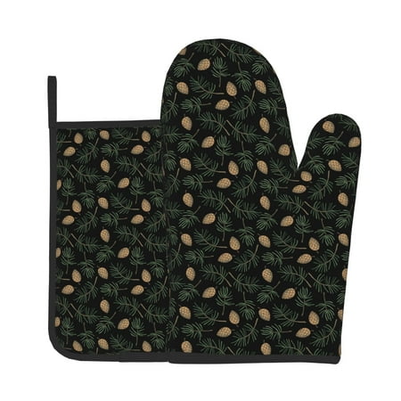 Tebeau Pine Cone Woodland Pattern Print Oven Mitts and Pan Racks 2-Piece Set Kitchen Oven Mitts and Pan Racks Heat Resistant 500 °F for Baking and Cooking
Tebeau Pine Cone Woodland Pattern Print Oven Mitts and Pan Racks 2-Piece Set Kitchen Oven Mitts and Pan Racks Heat Resistant 500 °F for Baking and Cooking