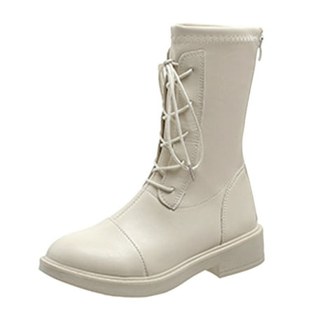 TAIAOJING Boots For Women Fashion Artificial Leather Solid Color Autumn Thick Sole Square Heels Lace Up Short Booties Round Toe Winter Warm Shoes
TAIAOJING Boots For Women Fashion Artificial Leather Solid Color Autumn Thick Sole Square Heels Lace Up Short Booties Round Toe Winter Warm Shoes