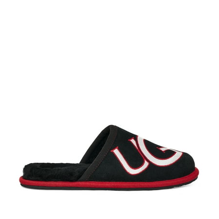 UGG Men s Scuff Logo in Black/Samba Red 11 US