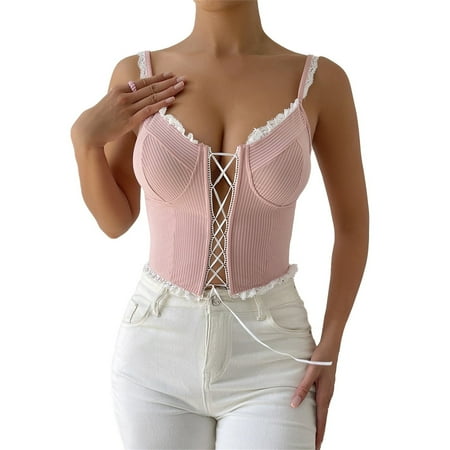 Shakumy Womens Padded Camisole Women s Lace Sexy Beautiful Back Mesh Street Style Tube Top Corset Camisole Womens to Vest Pink Small
Shakumy Womens Padded Camisole Women s Lace Sexy Beautiful Back Mesh Street Style Tube Top Corset Camisole Womens to Vest Pink Small