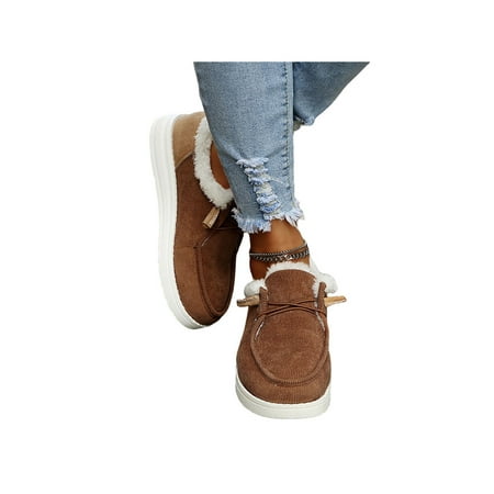 GENILU Womens Faux Fur Moccasin Slippers Indoor Outdoor Warm & Cozy House Shoes with Lace-Up
GENILU Womens Faux Fur Moccasin Slippers Indoor Outdoor Warm & Cozy House Shoes with Lace-Up