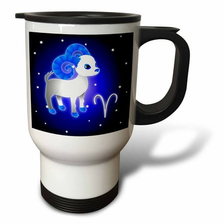 Cute Astrology Aries Zodiac Sign Ram 14oz Stainless Steel Travel Mug tm-28557-1