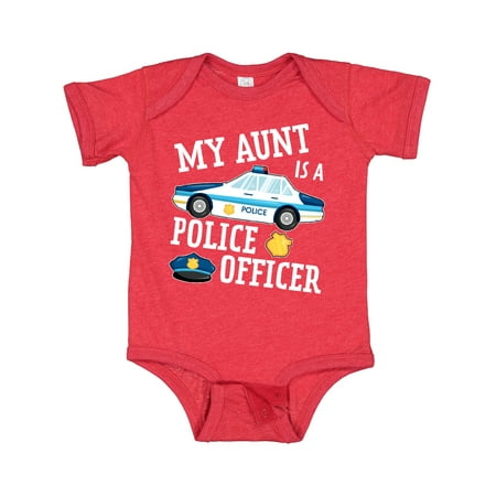 Inktastic My Aunt is a Police Officer Gift Baby Boy or Baby Girl Bodysuit