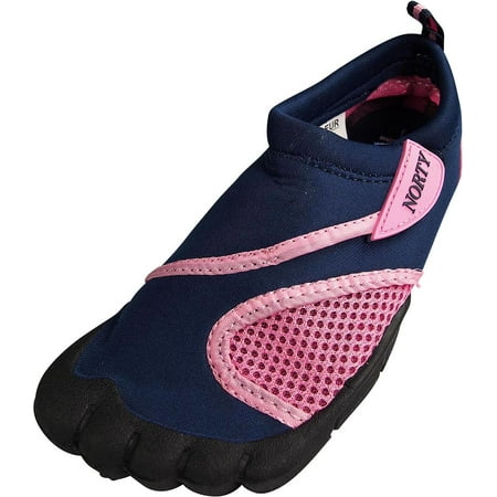 NORTY Girls Water Shoes Child Female Beach Pool Shoes Navy Pink 3