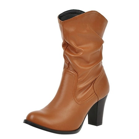 Fsqjgq Dog Boots for Women Mid Women s Autumn and Winter High Heel Thick Heel British Style Slip On Vintage Round Toe Short Boots Women Western Brown 38
Fsqjgq Dog Boots for Women Mid Women s Autumn and Winter High Heel Thick Heel British Style Slip On Vintage Round Toe Short Boots Women Western Brown 38