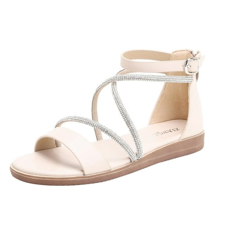 PMUYBHF Sandals Women Flat Women Sandals Fashion Roman Style Simple Straight Buckle Comfortable Flat Sole Thick Sole Casual Sandals
PMUYBHF Sandals Women Flat Women Sandals Fashion Roman Style Simple Straight Buckle Comfortable Flat Sole Thick Sole Casual Sandals