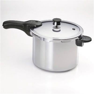 PRESTO Aluminum Pressure Cooker With Recipe Book 6-qt.