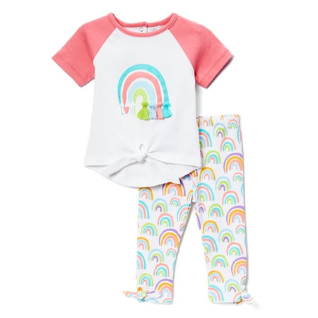 Quiltex Baby Girl & Toddler Girl Two Piece Pant Set