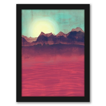 Americanflat Distant Mountains by Tracie Andrews Black Frame Wall Art