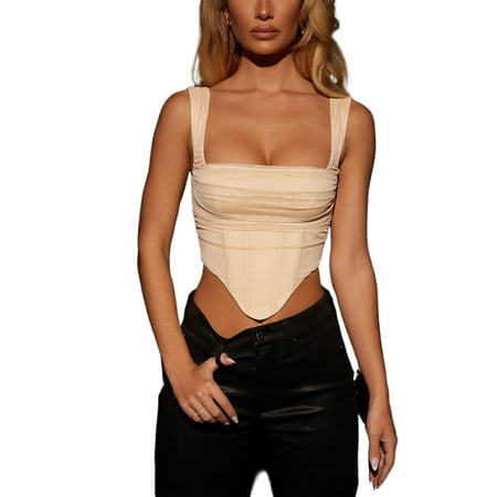 CenturyX Women s Bustier Corset Top Push Up Strap Tank Vintage Streetwear Crop Tops Party Clubwear Bodice Beige S
CenturyX Women s Bustier Corset Top Push Up Strap Tank Vintage Streetwear Crop Tops Party Clubwear Bodice Beige S