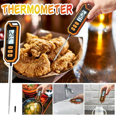 

jsaierl Digital Meat Thermometer For Cooking Candle Liquid Frying Oil Candy Instant Read Thermometer For Kitchen Food With Extra Long Probe Back Light