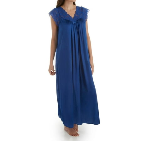 Women s Shadowline 32737 Silhouette 53 Inch Gown (Navy 3X)