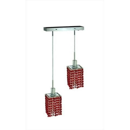 PWG Lighting - Lighting By Pecaso 1090D-O-S-BO-RC Wiatt Heirloom Handcut Bordeaux Crystal Pendant Light, Chrome